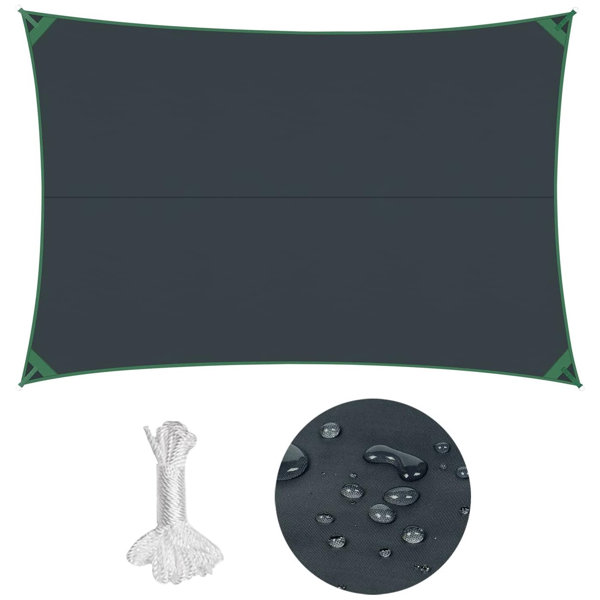 CHSG Garten Sonnensegel 3x4m - Wasserdichtes Sonnenschutzsegel Mit 4 Seilen | UV-Schutz Für Terrasse & Garten